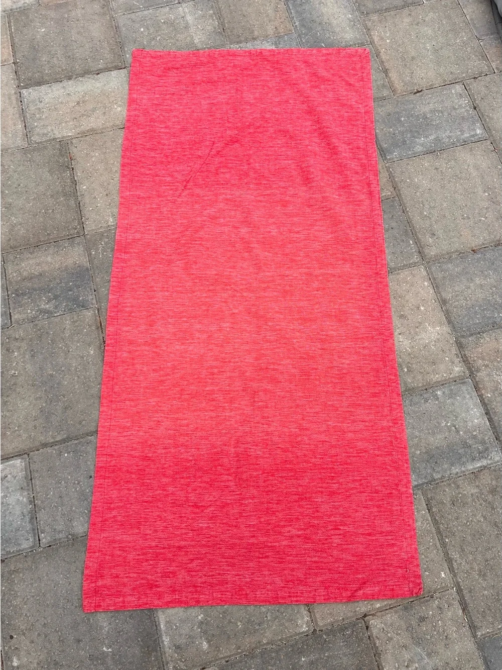 Vintage Kitchen Kaboodle Red Table Runner 55” Heathered Cotton Blend Table Linen